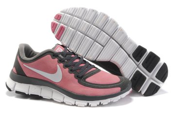 (image for) Women's Nike Free 5.0 Running Shoes white/slategray/pink
