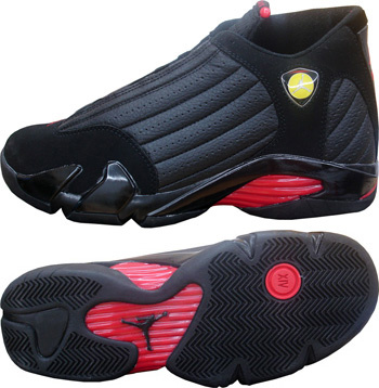 (image for) Jordan 14 Shoes black/red - Click Image to Close
