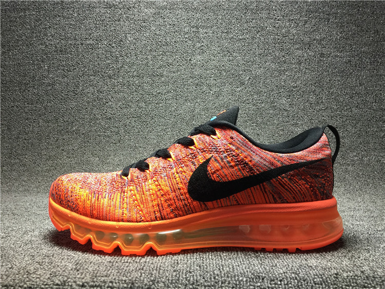 nike flyknit black and orange